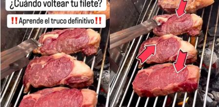 Un cocinero revela el truco para que la carne a la parrilla no quede seca.