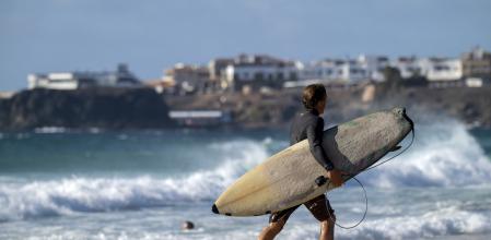 En la foto, temporal en la localidad de El Cotillo, municipio de La Oliva