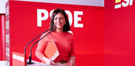 La portavoz del PSOE, Esther Peña, en Ferraz