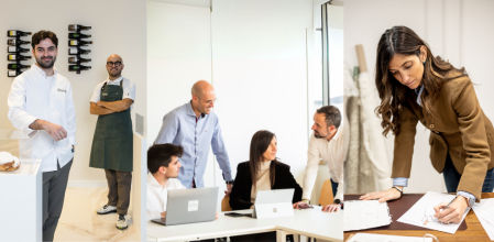 De izquierda a derecha: Benevola, Project Management With Values y Silvia Marí, tres empresas suscritas a Empresas de Vanguardia