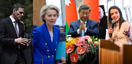 Pedro Sánchez, Ursula Von der Leyen, Xi Jinping y Aitana Bonmatí