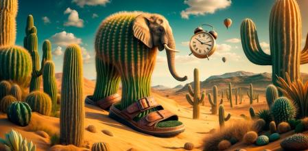 Un elefante convertido en cactus es uno de los animales absurdos que se han hecho virales en las redes sociales como TikTok o YouTube.