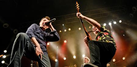 Manolo García y Quimi Portet, en un concierto conmemorativo en Barcelona en el 2016
