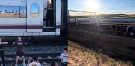 El grupo de viajeros comenzó a bailar