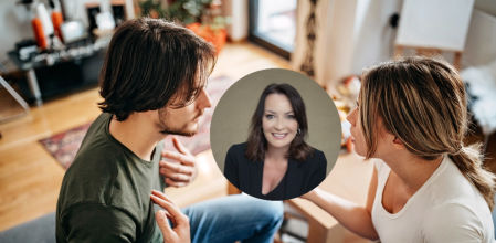 Una pareja discutiendo