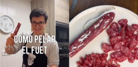 Un cocinero revela la mejor forma de quitarle la piel al fuet.
