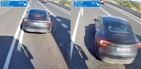 El momento en el que un coche se cambia dos carriles a la vez para poder incorporarse a la salida de la autovía poniendo en peligro al camión y al resto de conductores