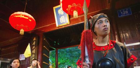 Un figurante en el memorial de la rebelión Taiping&nbsp;