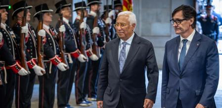 Reunión de Salvador Illa con el president del Consejo Europeo, António Costa, en el Palau de la Generalitat&nbsp;