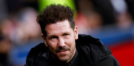 Diego Simeone en una partido del Atlético en el Wansa Metropolitano