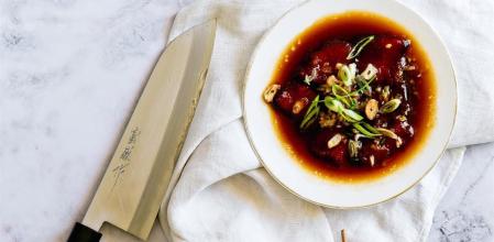 Tataki de sandía sin carne