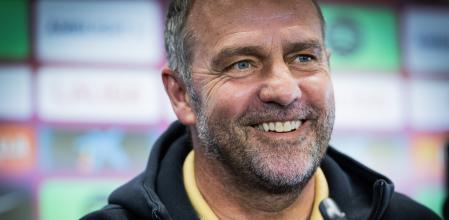 Hansi Flick en la rueda de prensa previa al clásico contra el Real Madrid