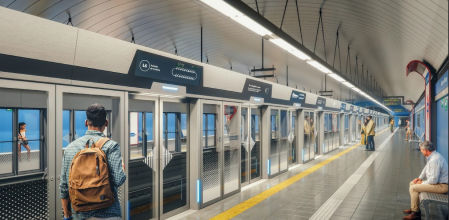 Las nuevas puertas automatizadas de la línea 6, en Madrid.