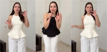 Andrea Dutrús se declara fan del top de corte péplum esta temporada