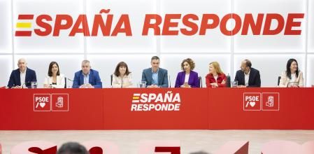 Pedro Sánchez presidió ayer la reunión de la ejecutiva del PSOE
