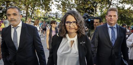 La exvicepresidenta Mónica Oltra a su llegada a la Ciudad de la Justicia de Valencia, en septiembre de 2022.&nbsp;
