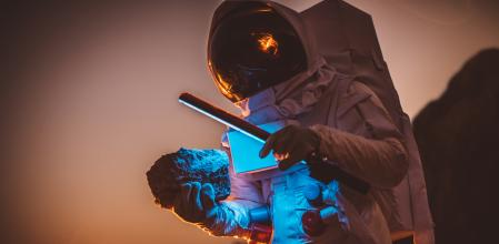 Astronauta en Marte.