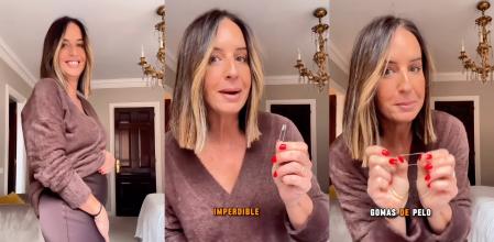 Lucía Lipperheide enseña cómo conseguir que la falda satinada quede bien con un imperdible y unas gomas de cabello