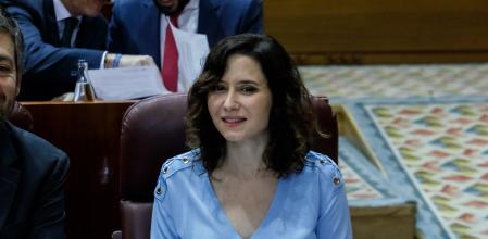 Isabel Díaz Ayuso en el Parlamento de la Comunidad de Madrid