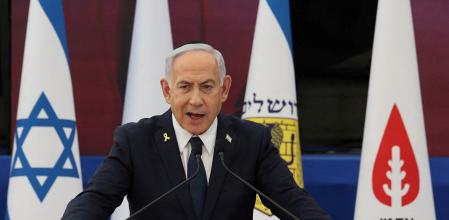 El primer ministro de Israel, Beniamin Netanyahu, durante la celebración de la Pascua judía&nbsp;