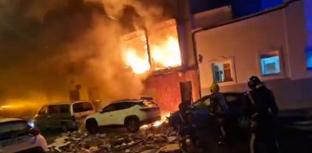 Imágenes del incendio de una vivienda en La Laguna, Tenerife