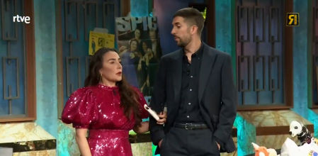 Candela Peña, durante su visita a 'La Revuelta', donde pidió más mujeres en el plató de Broncano.