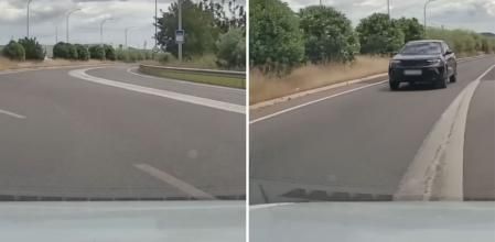 El susto que se lleva un conductor cuando se encuentra con otro de frente al salir de una rotonda en un pueblo de Mallorca: “Anda que frena”