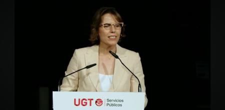 La secretaria general de UGT Servicios Públicos, Isabel Araque, 