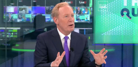 Brad Smith, presidente de Microsoft en el programa 'The Big Question'.