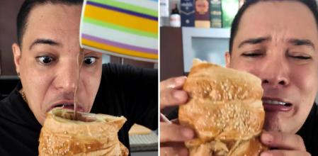 Prueba una receta que combina croissant con café y chocolate, pero le surge un problema que provoca las risas de la gente: “Sabor perfect, receta imperfect”