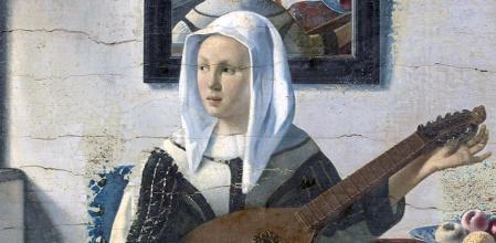 ‘Mujer tocando un cistre’, obra del falsificador Han van Meegeren de entre 1930 y 1940 pintada para hacerla pasar por un original de Vermeer