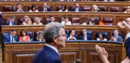 Feijóo en el Congreso ante la banqueta del Gobierno