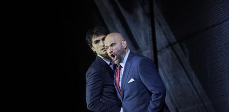 Cameron Shahbazi (Tolomeo) y Xavier Sabata (Giulio Cesare)