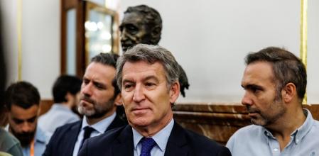 Alberto Nuñez Feijoo el miércoles en los Pasillos del Congreso