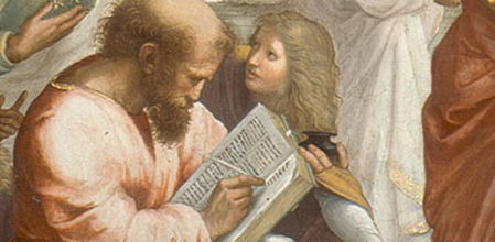 Fragmento de 'La escuela de Atenas', fresco pintado en el Vaticano en 1509-1510 por Rafael.