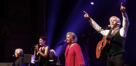Carlos, Allende, Estíbaliz e Iñaki, anoche en el Liceu