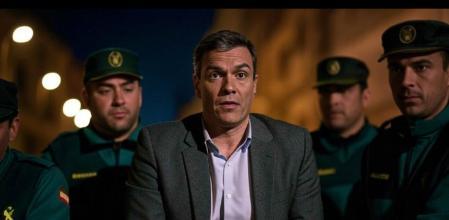 Pedro Sánchez, retratado como un criminal por la ultraderecha en la red