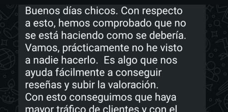 El mensaje de WhatsApp del propietario de un negocio gastronómico a sus empleados camareros