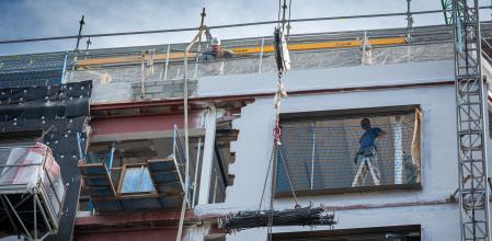 Un edificio en construcción, en Barcelona&nbsp;