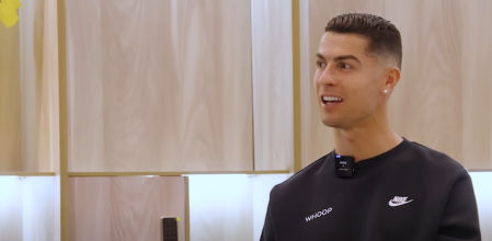 Cristiano Ronaldo en un momento del podcast