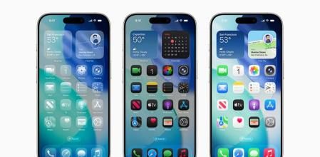 Incluso los iconos pueden ser de vidrio líquido.