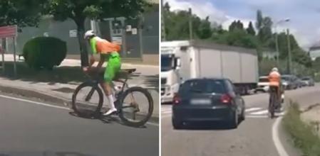 La doble infracción que cometen unos ciclistas en apenas unos metros en una calle de Redondela: “Son los primeros que van pidiendo respeto”