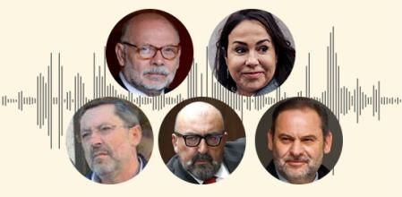 Isabel Pardo de Vera, Javier Herrera Lizano, José Ruz Martínez, Koldo García y José Luis Ábalos