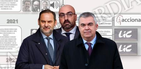 José Luis Ábalos, Koldo García y Santos Cerdán