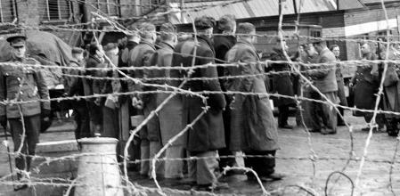 Militares alemanes en un campo de prisioneros del norte de Inglaterra, noviembre de 1939