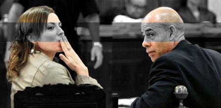 María José González y Fernando Torres Baena, durante una de las sesiones del juicio en la Audiencia de Las Palmas 