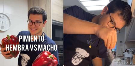 Un cocinero revela la diferencia entre pimientos macho y hembra.