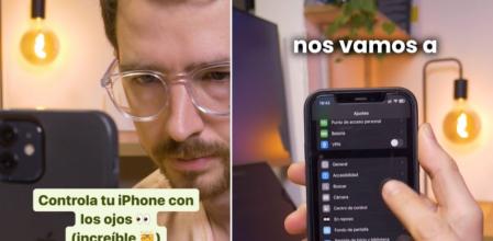 Un experto revela el truco para mover el Iphone con los ojos.