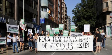 Protesta de la plataforma Pobles Vius.