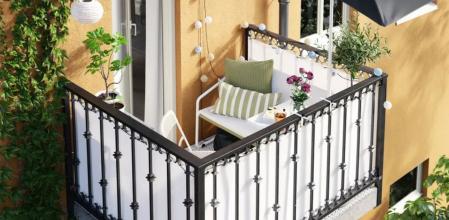 Un balcón pequeño bien decorado con ideas de IKEA